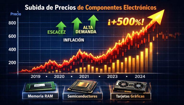 Malos tiempos para comprar componentes informáticos: la memoria RAM casi quintuplica su precio respecto al año anterior